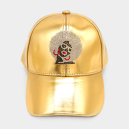 HATEGORY Bling Afro Baseball Cap