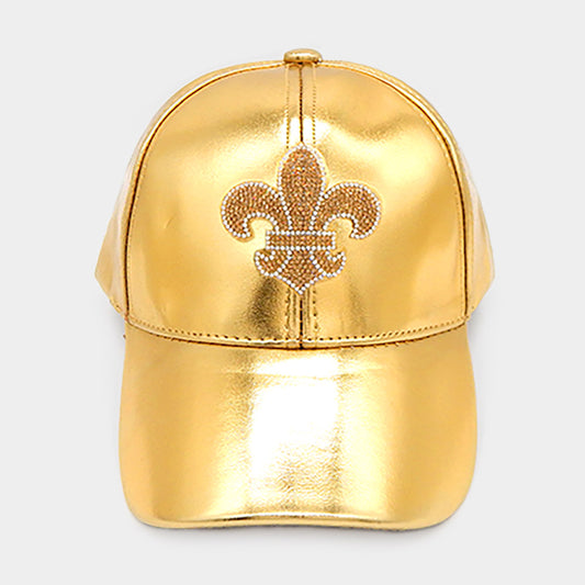 HATEGORY Bling Fleur De Lis Baseball Cap