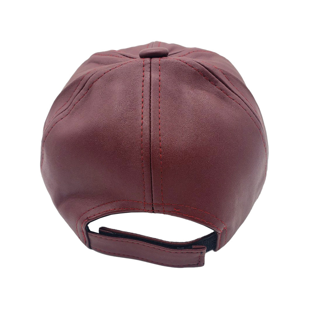 HATEGORY Faux Leather Vote Message Rhinestone Embellished Baseball Cap