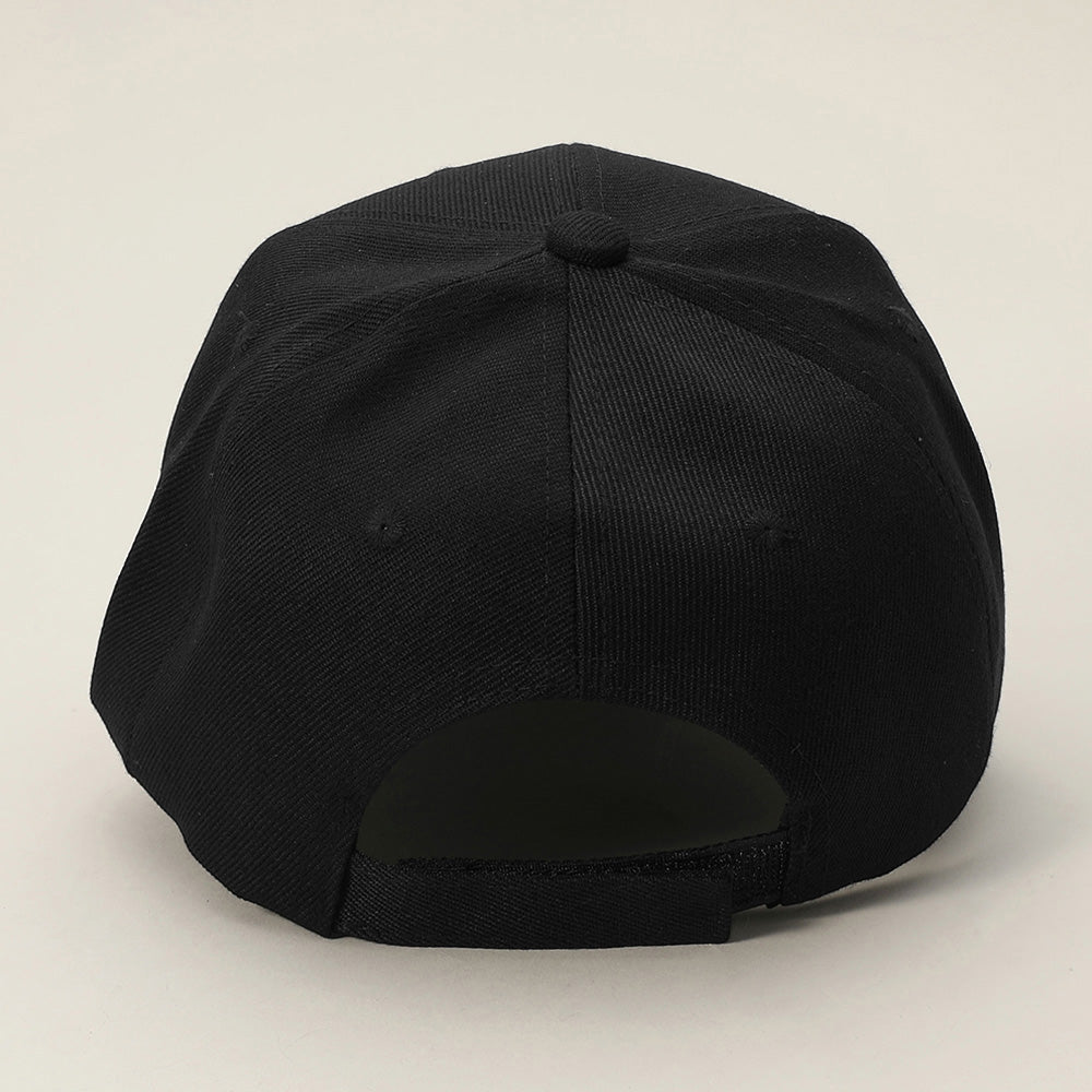HATEGORY Bling Studded Chain Detail Brim Baseball Cap