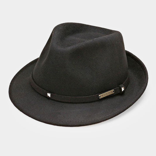 HATEGORY Pyramid Studs Wool Fedora