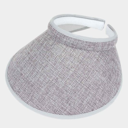 HATEGORY Two Tone Woven Visor Sun Hat