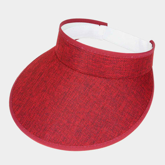 HATEGORY Two Tone Woven Visor Elastic Sun Hat