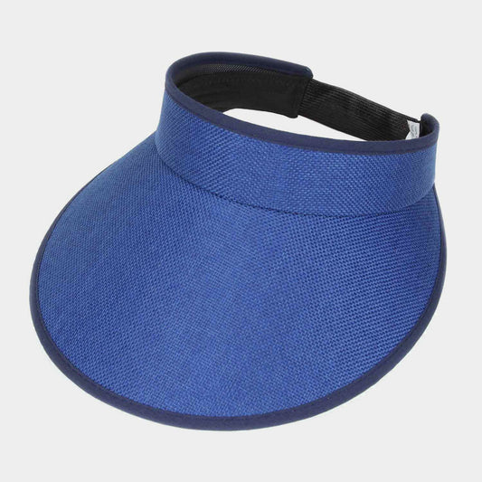 HATEGORY Two Tone Woven Visor Elastic Sun Hat