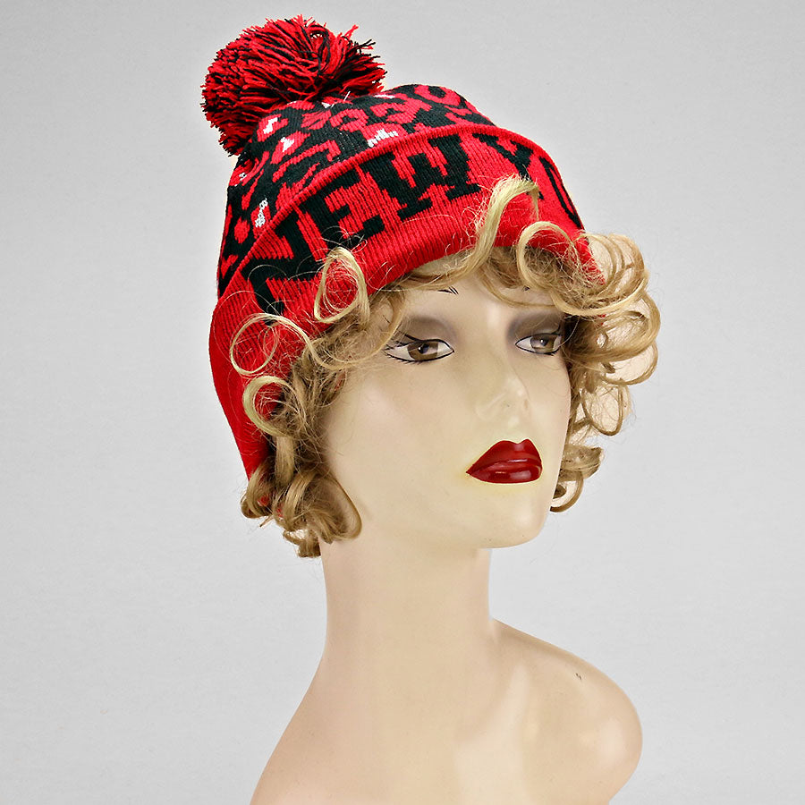 HATEGORY "NeW York" Acrylic Pom Beanie