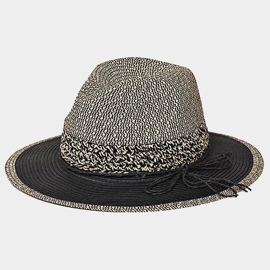 HATEGORY Ombre color block paper sun hat