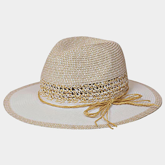 HATEGORY Ombre color block paper sun hat