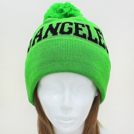 HATEGORY "Los Angeles" Acrylic Pom Beanie