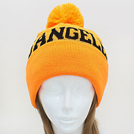 HATEGORY "Los Angeles" Acrylic Pom Beanie