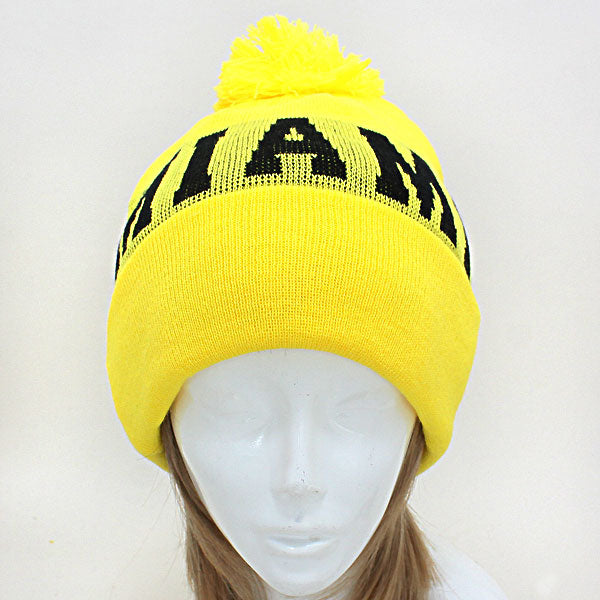 HATEGORY "Miami" Acrylic Pom Beanie