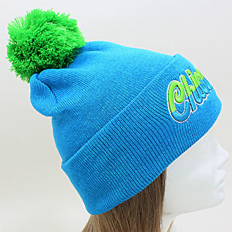 HATEGORY "Chicago" Embroidered Acrylic Pom Beanie