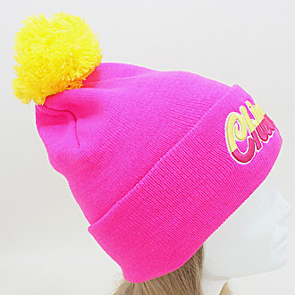 HATEGORY "Chicago" Embroidered Acrylic Pom Beanie