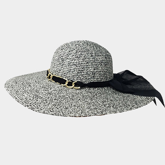 HATEGORY Scarf Ribbon Band Straw Sun Hat