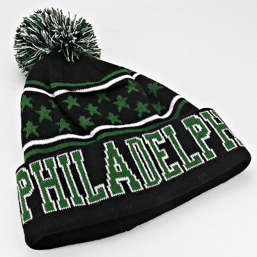 HATEGORY Philadelphia _ pom pom beanie hat