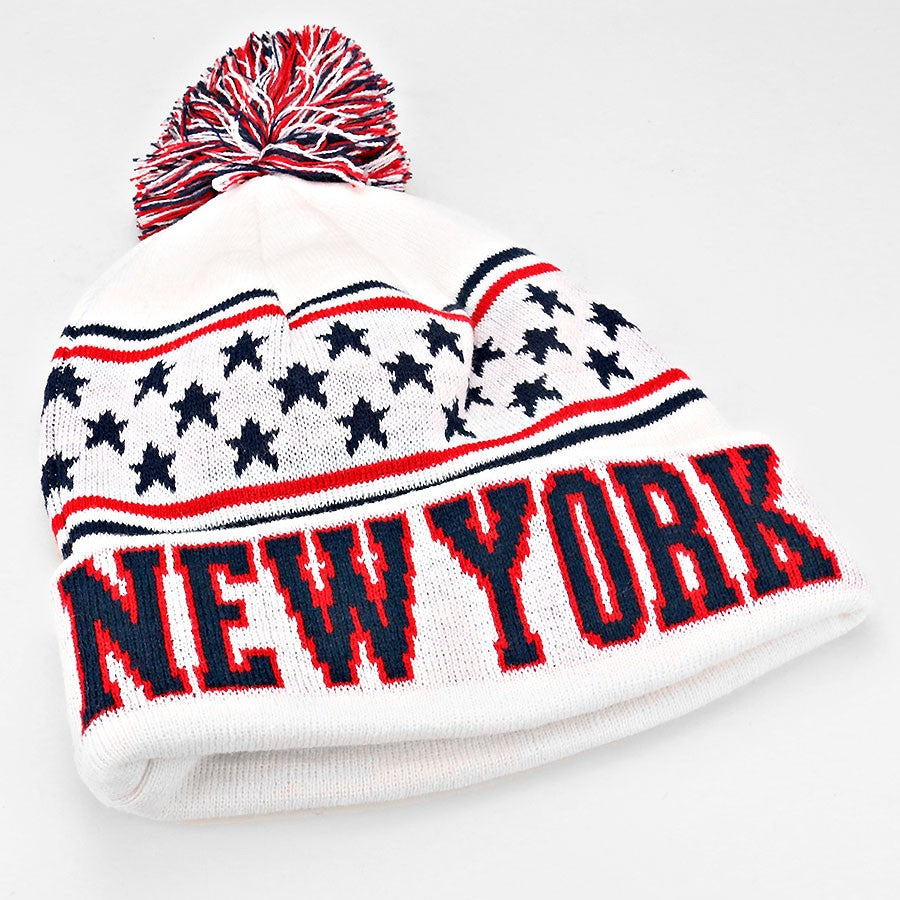 HATEGORY New York _ pom pom beanie hat