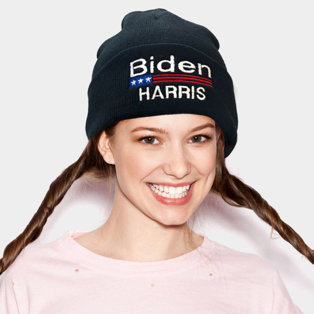 HATEGORY Biden Harris Embroidered Beanie Hat