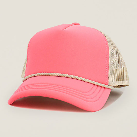 HATEGORY Plain Two Tone Mesh Back Trucker Hat