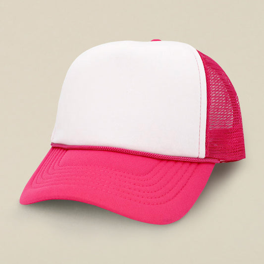 HATEGORY Plain Two Tone Mesh Back Trucker Hat