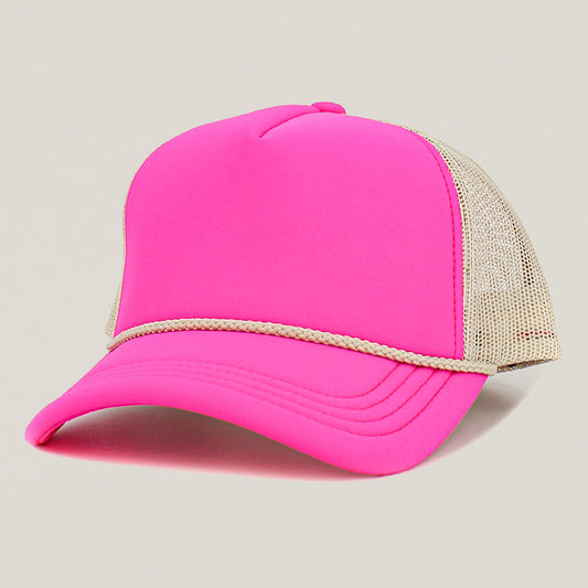 HATEGORY Plain Two Tone Mesh Back Trucker Hat