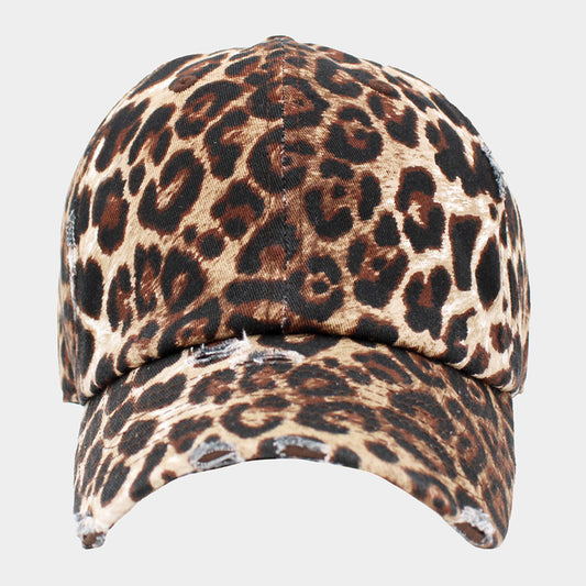 HATEGORY Leopard Patterned Vintage Baseball Cap