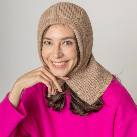HATEGORY Buttoned Snood Hat