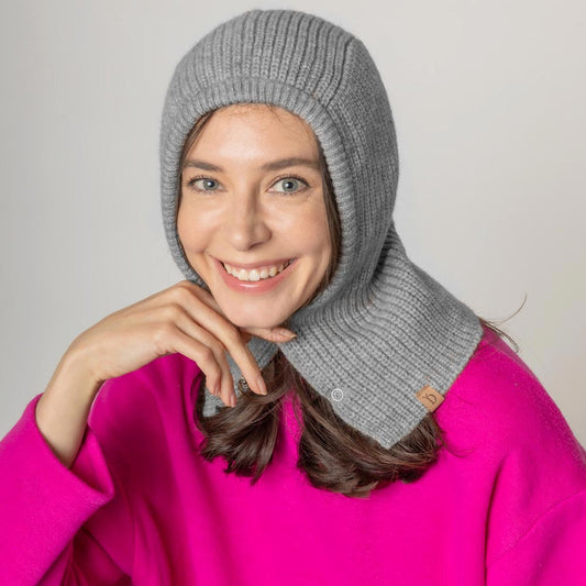 HATEGORY Buttoned Snood Hat